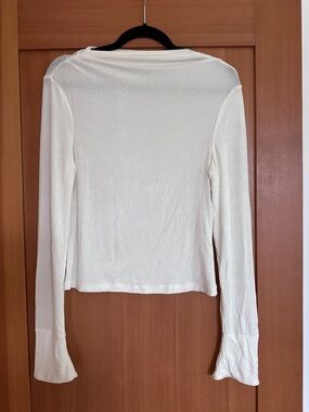 Women's Long Sleeve Cream Modal Blend Top